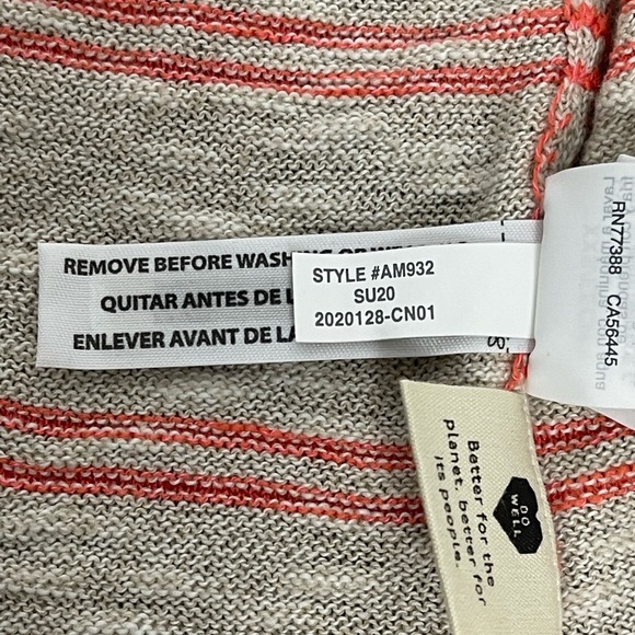 NWT Madewell Cardigan Sweater Textured Stripe With Pockets Size xxs - Picture 10 of 12